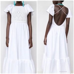 Zara White Maxi Dress